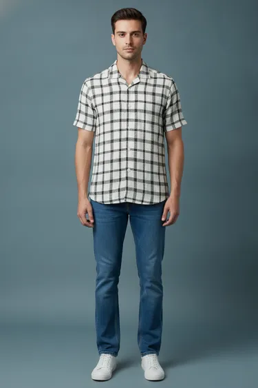 Men Casual Shirts (Off White) - Off White