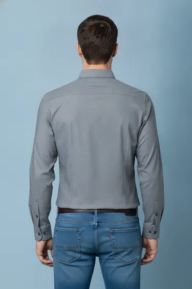 Men Formal Shirts (Grey) - Grey