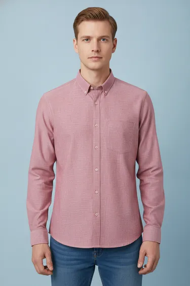 Men Formal Shirts (Medium Pink) - Medium Pink