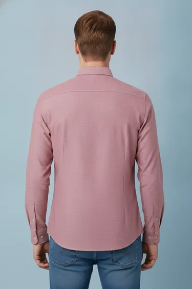 Men Formal Shirts (Medium Pink) - Medium Pink