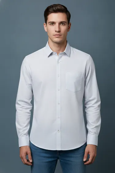 Men Formal Shirts (White) - White