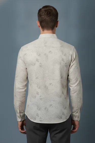 Men Casual Shirts (Light Beige) - Light Beige