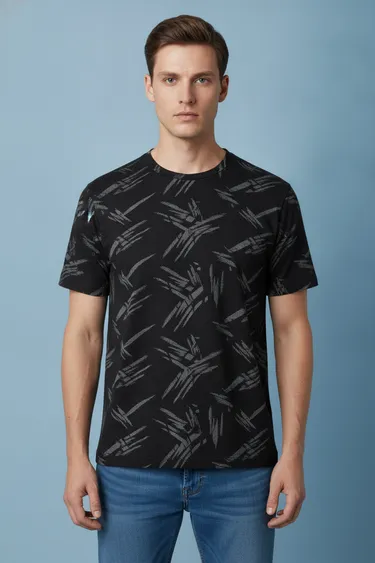 Men Semi Formal Shirt (Black) - Black