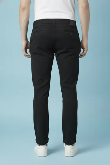 Men Casual Trousers (Black) - Black