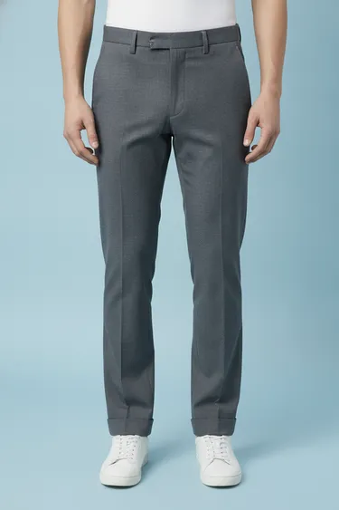 Men Formal Trousers (Ash Grey) - Ash Grey