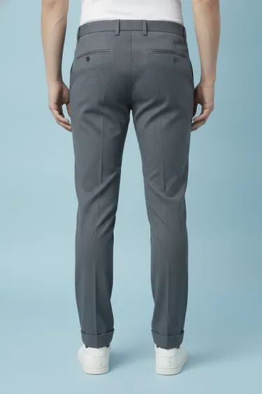 Men Formal Trousers (Ash Grey) - Ash Grey