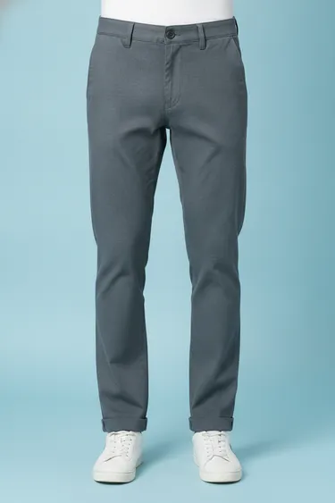 Men Casual Trousers (Ash Grey) - Ash Grey