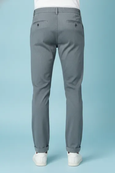 Men Casual Trousers (Ash Grey) - Ash Grey