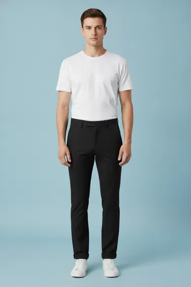Men Casual Trousers (Black) - Black