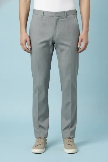 Men Casual Trousers (Ash Grey) - Ash Grey