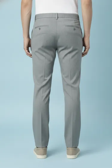 Men Casual Trousers (Ash Grey) - Ash Grey