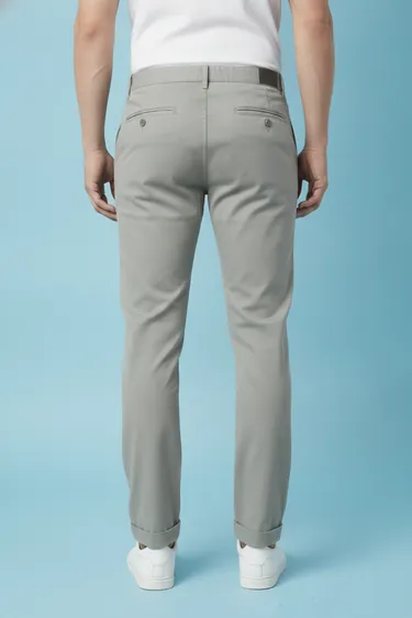 Men Casual Trousers (Ash Grey) - Ash Grey