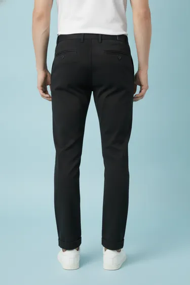 Men Casual Trousers (Black) - Black
