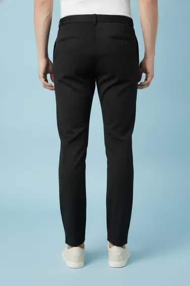 Men Formal Trousers (Black) - Black