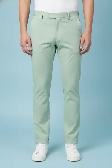 Men Formal Trousers (Medium Pista) - Medium Pista