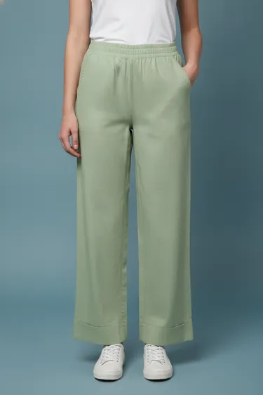 Women Trousers & Capris (Light Green) - Light Green