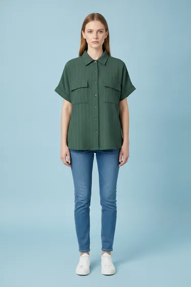 Women Casual Shirts (Bottle Green) - Bottle Green