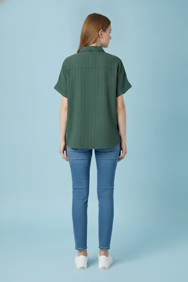 Women Casual Shirts (Bottle Green) - Bottle Green
