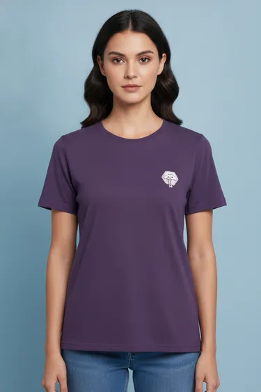 Women Tshirts & Tops (Purple) - Purple
