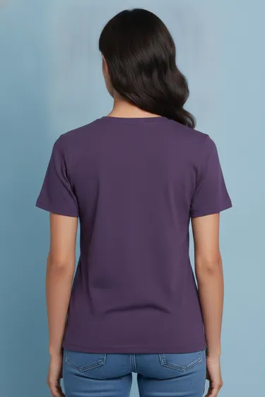 Women Tshirts & Tops (Purple) - Purple