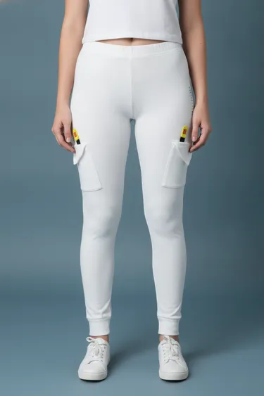 Women Leggings, Salwars & Churidars (White) - White