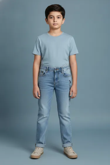 Kids Boy Jeans (Light Blue) - Light Blue