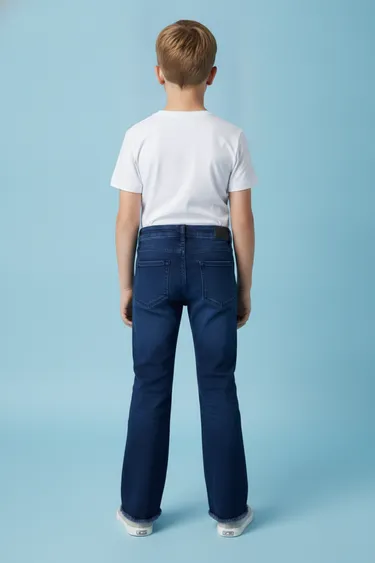 Kids Girls Jeans (Dark Blue) - Dark Blue