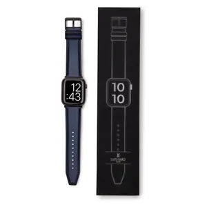 Lapis Bard Leather Apple Watch Strap - Navy