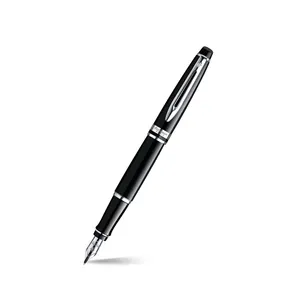 Waterman Expert Black Chrome Trim Fountain Pen - Medium
