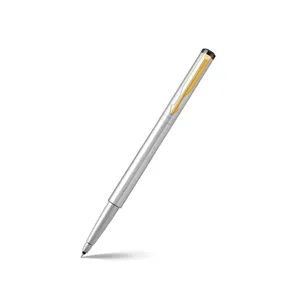 Parker Vector Stainless Steel Rollerball Pen With Gold Trim