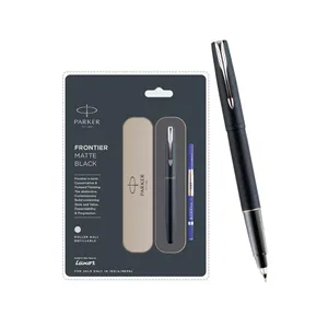 Parker Frontier Black Rollerball Pen With Chrome Trim