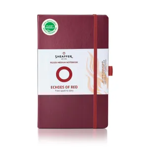 Sheaffer Echoes Of Red 90 GSM Hardbound Medium Notebook - Burgundy