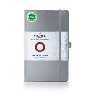 Sheaffer Eternal Shine 90 GSM Hardbound Medium Notebook - Metallic Light Grey