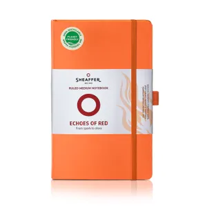 Sheaffer Echoes Of Red 90 GSM Hardbound Medium Notebook - Orange