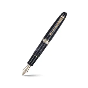 Pilot 2196 Custom 823 Black Fountain Pen with Ink Bottle-Medium