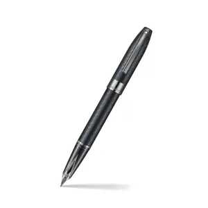 Sheaffer Legacy Chevron 9066 Matte Black Fountain Pen with PVD Gunmetal Inlaid Nib and Trims (Medium)