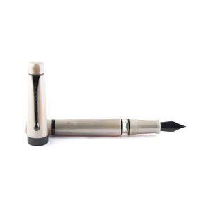 Kanwrite Heritage Ebony Pearl Ivory Fountain Pen With Black Trims - Fine
