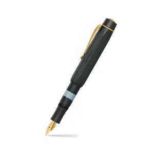 Kaweco Piston Al Sport Starter Set Classic Black/Gold Fountain Pen-Fine