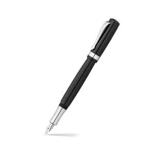 Kaweco Student Premium Acrylic Black And Silver Details Fountain Pen-Medium