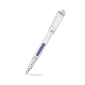 Kaweco Student Acrylic Transparent With Silver Details Fountain Pen-Fine