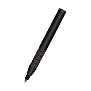 Fisher Space 725B Tactical Trekker Ballpoint Pen with rubber comfort grip and Keychain Black