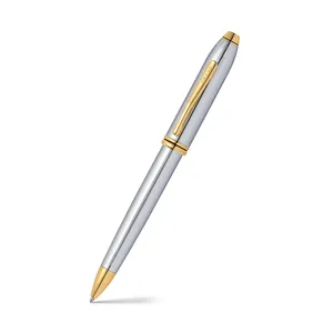 Cross 502TW Townsend Medalist Ballpoint Pen Chrome with Gold Trims