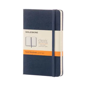 Moleskine Classic Pocket Size Hard Cover Notebook (Ruled) - Sapphire Blue