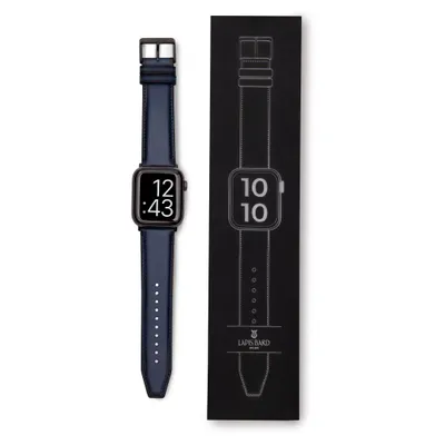 Lapis Bard Leather Apple Watch Strap - Navy