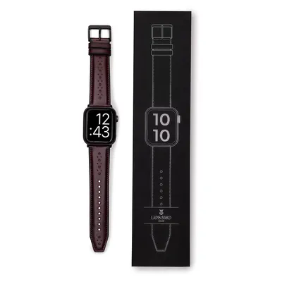 Lapis Bard Leather Apple Watch Strap - Bordeaux