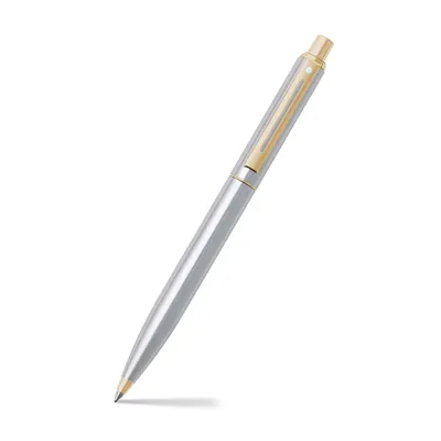 Sheaffer Sentinel 325 Brushed Chrome Ballpoint pen with Gold Tone Trim