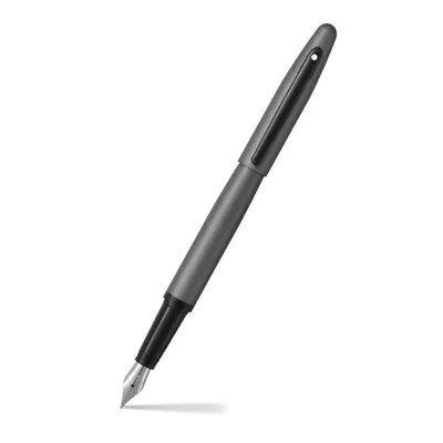 Sheaffer VFM 9424 Matte Gray Fountain Pen With Matte Black Trim - Medium