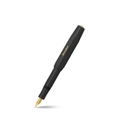 Kaweco Classic Sport Fountain Pen Black with Gold Trims - Medium