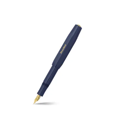Kaweco Classic Sport Fountain Pen Navy with Gold Trims - Medium