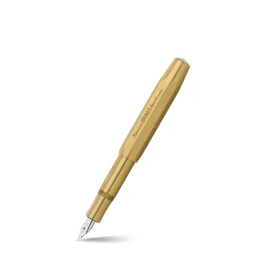 Kaweco Sport Fountain Pen Brass with Silver Trims - Medium